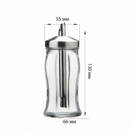 Сахарница с дозатором, объем 260 мл, PASABAHCE "Black&White", фирменная подарочная упаковка, 80078