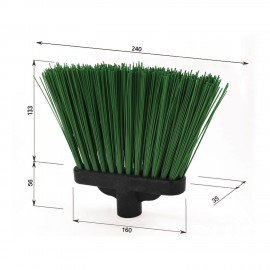 Метла синтетическая плоская "МИШЕЛЬ" ширина 24 см, высота 18,9 см, без черенка, еврорезьба, LAIMA EXPERT, 605370