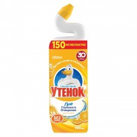 Средство для уборки туалета 900 мл ТУАЛЕТНЫЙ УТЕНОК "Цитрусовый", 696895