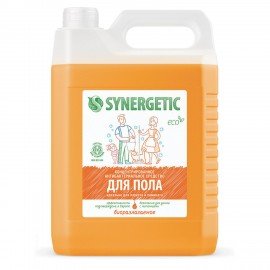 Средство для мытья пола и поверхностей 5 л SYNERGETIC, c дезинфицирующим эффектом, биоразлагаемое, 101500