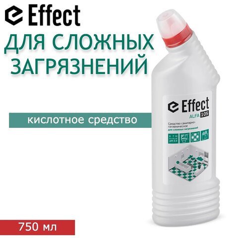 Чистящее средство 750 мл EFFECT "Alfa 105", для сантехники, кислотное, для сложных загрязнений, 14321