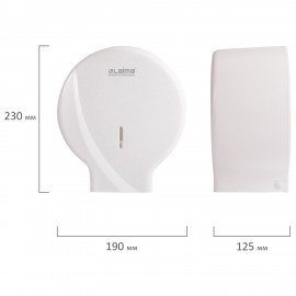 Диспенсер для туалетной бумаги LAIMA PROFESSIONAL ORIGINAL (Система T2), малый, белый, ABS, 605766