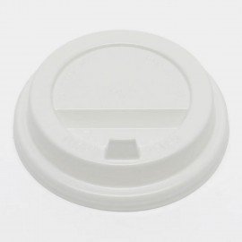 Одноразовые крышки для стакана 250 мл (d-80), КОМПЛЕКТ 100 шт., клапан-носик, белые, ФОРМАЦИЯ, CH-80F-A