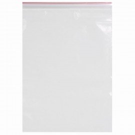 Пакеты с замком ZIP LOCK "зиплок", комплект 100 шт., 400х500 мм, ПВД, толщина 40 микрон, BRAUBERG, 606219