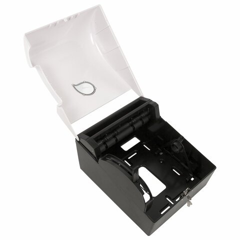 Диспенсер для полотенец в рулонах LAIMA PROFESSIONAL ECO (H1), механический, с рычагом, белый, ABS-пластик, 606549