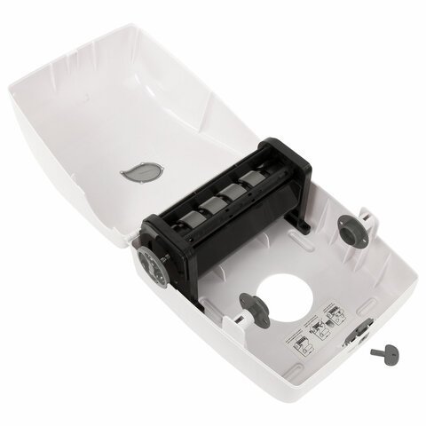 Диспенсер для полотенец в рулонах LAIMA PROFESSIONAL ECO (Система H1), механический, белый, ABS-пластик, 606550