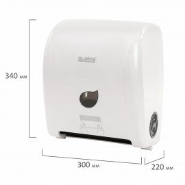 Диспенсер для полотенец в рулонах LAIMA PROFESSIONAL ECO (Система H1), механический, белый, ABS-пластик, 606550