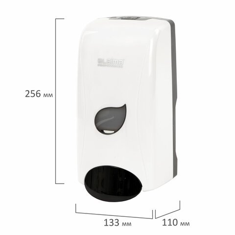 Дозатор для жидкого мыла LAIMA PROFESSIONAL ECO, НАЛИВНОЙ, 1 л, белый, ABS-пластик, 606551