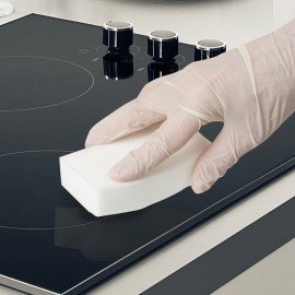 Губка-ластик МЕЛАМИНОВАЯ для удаления пятен, для чистки кухни, уборки, обуви, 10,5х6х2,5 см, КОМПЛЕКТ 2 шт., колорбокс, BRAUBERG, 606892