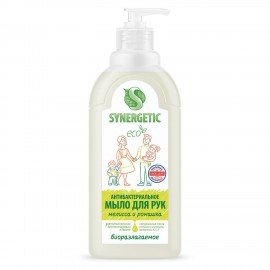 Мыло жидкое антибактериальное 500 мл SYNERGETIC "Мелисса и ромашка", 105061