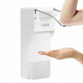 Дозатор локтевой для антисептика и мыла УНИВЕРСАЛЬНЫЙ, с еврофлаконом 1 л, LAIMA, ABS-пластик, 607326, X-2265S