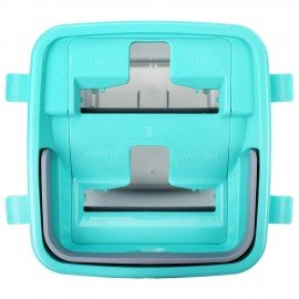 Комплект для уборки: швабра, ведро 9 л/7 л двухкамерное с отжимом, 3 насадки МОП (кармашки с двух сторон) COMPACT MOP, LAIMA, 607389