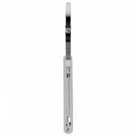 Зеркало настенное BRABIX, диаметр 17 см, двусторонее, с увеличением, нержавеющая сталь, выдвижное (гармошка), 607420