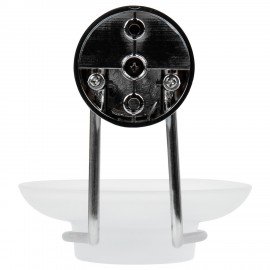 Держатель для мыла (мыльница) LAIMA, круглый, хромированная сталь/стекло, крепление к стене, 607435