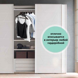 Вешалки-плечики с антискользящими накладками, КОМПЛЕКТ 3 штуки, размер 48-50, дерево, BRABIX, 607476