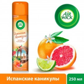 Освежитель воздуха аэрозольный 290 мл, AIRWICK "Испанские каникулы" – "Грейпфрут и цветущий лайм", 93107, 3094510