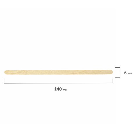 Размешиватель одноразовый деревянный в индивидуальной упаковке 140 мм, КОМПЛЕКТ 250 шт., БЕЛЫЙ АИСТ/WELDAY, 607578