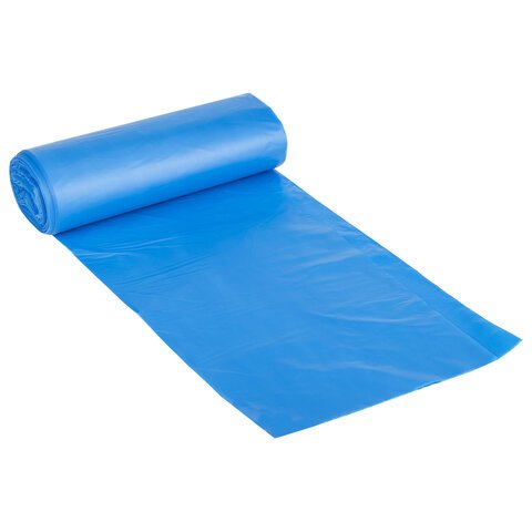 Мешки для мусора LAIMA "ULTRA" 120 л синие, рулон 10 шт. особо прочные, ПНД 23 мкм, 70х110 см, 607695