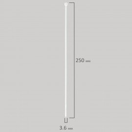 Стяжка (хомут) нейлоновая сверхпрочная POWER LOCK, 3,6x250 мм, КОМПЛЕКТ 100 шт., белая, SONNEN, 607922