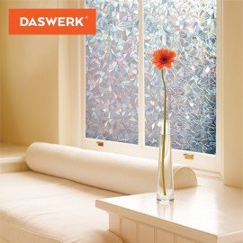 Пленка на окно самоклеящаяся статическая БЕЗ КЛЕЯ, солнцезащитная, 45х150 см, "Витраж", DASWERK, 607968