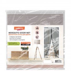 Москитная сетка дверная на магнитах 100х210 см, антимоскитная, коричневая, DASWERK, 607986