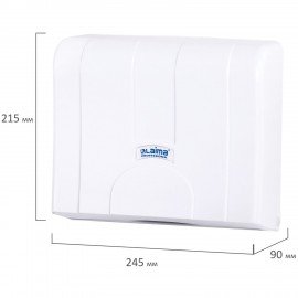 Диспенсер для полотенец LAIMA PROFESSIONAL LSA (Система H2), Z-сложения, белый, ABS, 607991, 3570-0