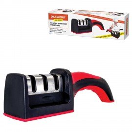 Точилка для ножей (ножеточка) ручная, трёхзонная (грубая, чистовая, шлифовка) DASWERK, 608134