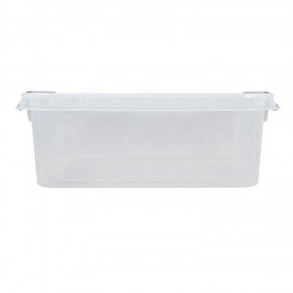 Ящик-контейнер 23 л с КРЫШКОЙ НА ЗАЩЕЛКАХ "ПРОФИ", 18х50х39 см, штабелируемый, ПРОЧНЫЙ, прозрачный, 437940000