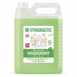 Кондиционер-ополаскиватель для белья 5 л, SYNERGETIC "Райский сад", гипоаллергенный концентрат, 110503