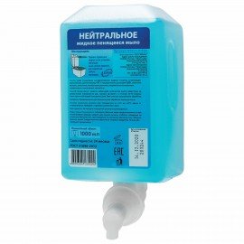 Картридж с жидким мылом-пеной (Kimberly-Clark Aquarius), Нейтральное, синее, 1 л, KEMAN, 100025-А1000