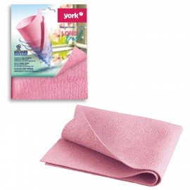 Салфетка из МИКРОФИБРЫ ГУБЧАТАЯ PVA/ПВА СУПЕРВПИТЫВАЮЩАЯ 30х35 см, Long Fresh, розовая, 275 г/м2, YORK, 26250