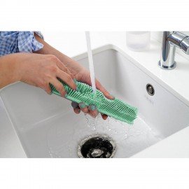 Швабра-сгон щётка с резиновой щетиной BACTERIA STOP 32 см, щетина 5,5 см, рукоятка 80-140 см, YORK, 2271, 51301