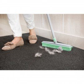 Швабра-сгон щётка с резиновой щетиной BACTERIA STOP 32 см, щетина 5,5 см, рукоятка 80-140 см, YORK, 2271, 51301