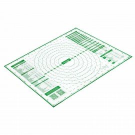 Коврик силиконовый для раскатки/запекания 46х66 см, зеленый, ПОДАРОК пластиковый нож, DASWERK, 608428