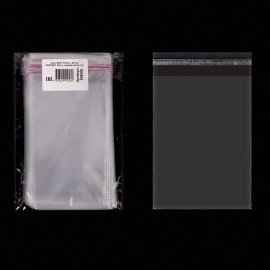 Пакет БОПП с клеевым клапаном, КОМПЛЕКТ 100 шт., 10х15+4 см, 25 мкм, с усиленным швом, 608598