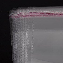 Пакет БОПП с клеевым клапаном, КОМПЛЕКТ 100 шт., 15х20+4 см, 25 мкм, с усиленным швом