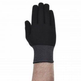 Перчатки НЕЙЛОНОВЫЕ с ПВХ микроточка, КОМПЛЕКТ 10 ПАР, 15 класс, 24-26 г, размер 10, LAIMA, 608675