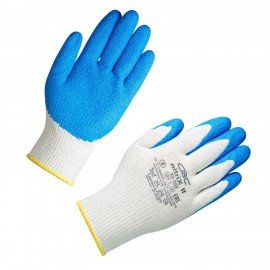 Перчатки х/б НИТРИКС 2 маслобензостойкие 1 пара, 13 класс, 48-51 г размер 9, покрытие - облив вспененный РЕЛЬЕФНЫЙ НИТРИЛ, прочные, СВС, 42-302 бел/син