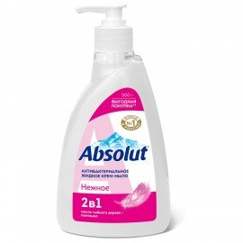 Мыло-крем жидкое антибактериальное 500 г ABSOLUT "Нежное 2 в 1", пантенол, пуш-пул, 5213