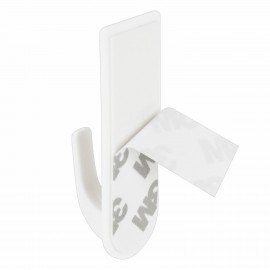 Крючки самоклеящиеся универсальные 6,6х2,1 см, КОМПЛЕКТ 6 шт., белые, LAIMA Home, 608793