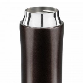 Термокружка 470 мл из нержавеющей стали SUS304, шоколадно-коричневый металлик, LAIMA, 608819