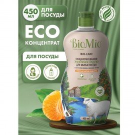 Средство для мытья посуды, овощей и фруктов 450 мл BIOMIO "Мандарин", 508.04089.1801