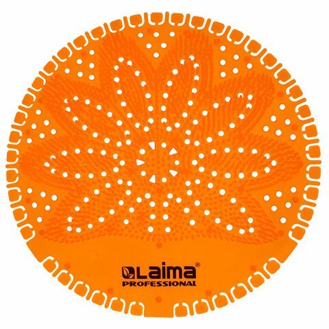 Дезодоратор коврик для писсуара оранжевый, аромат Манго, LAIMA Professional, на 30 дней, 608899