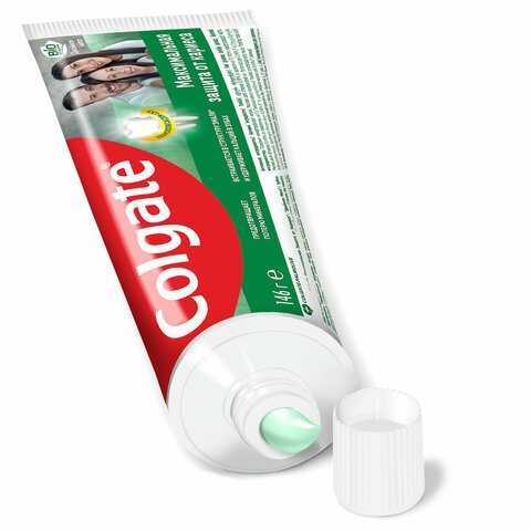 Зубная паста 100 мл COLGATE "Двойная мята", защита от кариеса, с фторидом и кальцием, 7891024149027