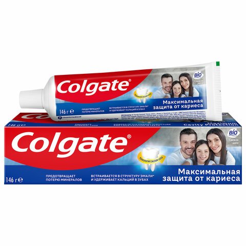 Зубная паста 100 мл COLGATE "Свежая мята", защита от кариеса, с фторидом и кальцием, 7891024149102