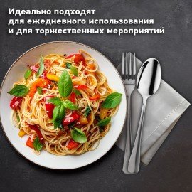 Набор столовых приборов STANDARD 18 шт., 6 персон, серебристый, нержавеющая сталь, DASWERK, 609074