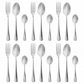 Набор столовых приборов STANDARD 18 шт., 6 персон, серебристый, нержавеющая сталь, DASWERK, 609074