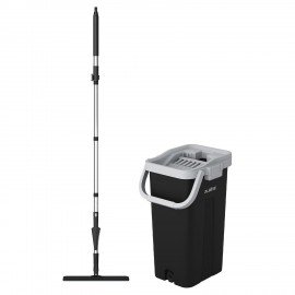 Швабра с отжимом и ведром AltaMop L (10 л), 2 насадки микрофибра, длина ручки 134-154 см, LAIMA, 609151