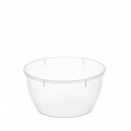 Банка с крышкой 360мл пластиковая под пресервы прозрачная, диаметр 112мм, ВЗЛП, ШК4134, 1230П