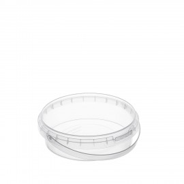 Банка с крышкой 285мл пластиковая под пресервы с контрольным замком, диаметр 122мм ВЗЛП, ШК6145, 1213КП